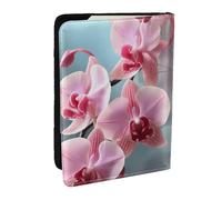 Porta passaporto con orchidea fiore farfalla primavera per viaggi, custodia per passaporto RFID portafoglio in pelle PU porta passaporto custodia carino protezione passaporto per donne uomini