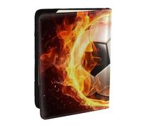 Porta passaporto con pallone da calcio antincendio per viaggi, custodia per passaporto RFID, in pelle PU, custodia per passaporto carino per donne e uomini