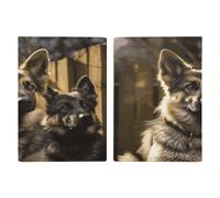 Porta passaporto con pastore tedesco, ultra sottile, in pelle PU, organizer compatto premium per passaporto internazionale degli Stati Uniti, per donne e uomini