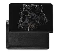 Porta passaporto con ritratti neri per uomo e donna in pelle PU custodia passaporto portafoglio da viaggio