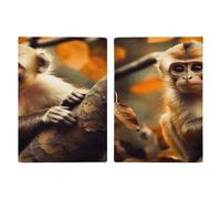 Porta passaporto con scimmia sull'albero, ultra sottile, in pelle PU, organizer per documenti da viaggio, compatto, premium internazionale, per donne e uomini