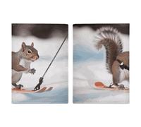 Porta passaporto con scoiattolo che scia, custodia protettiva per carte d'identità, porta passaporto con slot per passaporti, portafoglio da viaggio per documenti per donne e uomini