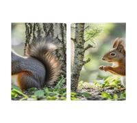 Porta passaporto con scoiattolo nel bosco, ultra sottile, in pelle PU, organizer per documenti da viaggio, compatto, premium, internazionale, per donne e uomini