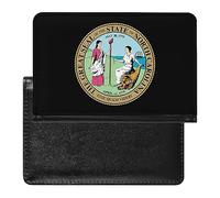 Porta passaporto con sigillo di stato della Carolina del Nord, sottile, organizer per documenti da viaggio con slot per carte di credito, per donne e uomini, Stile:, Taglia unica, MHXYZHW