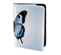 Porta passaporto con stampa a farfalla blu per viaggio Must Have, custodia per passaporto per accessori da viaggio per donne e uomini, Nero, One Size