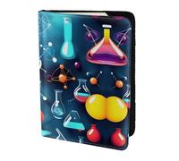 Porta passaporto con stampa astratta scientifica chimica per viaggio Must Have, custodia per passaporto per accessori da viaggio per donne e uomini, Nero, One Size