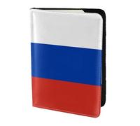 Porta passaporto con stampa bandiera russa per viaggio Must Have, custodia per passaporto per accessori da viaggio per donne e uomini, Nero, One Size