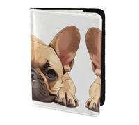Porta passaporto con stampa di bulldog francese per viaggio must have, custodia per passaporto per accessori da viaggio per donne e uomini, Nero, One Size