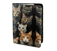Porta passaporto con stampa di gatti per viaggio Must Have, custodia per passaporto per accessori da viaggio per donne e uomini, Nero, One Size
