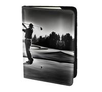 Porta passaporto con stampa di golf in bianco e nero per viaggi Must Have, custodia per passaporto per accessori da viaggio per donne e uomini, Nero, One Size