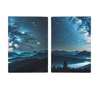 Porta passaporto con stelle, ultra sottile, in pelle PU, organizer compatto premium internazionale per passaporto, per donne e uomini