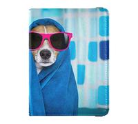 Porta passaporto Copertura Portafoglio Combo Jack Russell Dog PU Badge ID Vaccino Titolare della carta Portafoglio Protezione della carta per le donne uomini