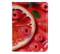 Porta passaporto, custodia per passaporto, essenziale da viaggio per donne e uomini, Hello Summer Fruit Anguria Fragola, modello1620, 10x14cm/4x5.5 in