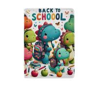 Porta passaporto da donna in pelle da uomo, ritorno a scuola dinos