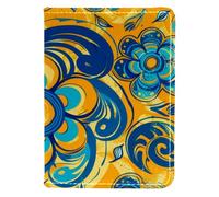 Porta passaporto da donna, porta passaporto copertine portafogli, elementi essenziali da viaggio per le vacanze, piante grasse etniche dei cartoni animati, modello444, 10x14cm/4x5.5 in