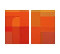 Porta passaporto da viaggio astratto arancione e grigio con slot per carte di credito e carta d'imbarco, porta passaporti, carte di credito, carte d'imbarco