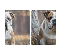 Porta passaporto da viaggio con bulldog inglesi con slot per carte di credito e carta d'imbarco, porta passaporti, carte di credito, carte d'imbarco
