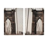 Porta passaporto da viaggio con foto del ponte di Brooklyn, custodia per passaporto con scomparti per carte di credito e carta d'imbarco, organizer per documenti d'identità e documenti di famiglia (20
