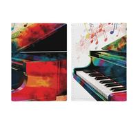 Porta passaporto da viaggio con tastiera e pianoforte colorato, con scomparti per carte di credito e carta d'imbarco, porta passaporti, carte di credito