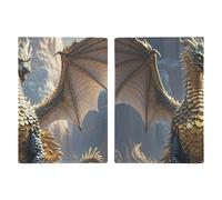 Porta passaporto da viaggio Dragon Purple Moon con slot per carte di credito e carta d'imbarco, porta passaporti, carte di credito