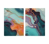 Porta passaporto da viaggio in marmo colorato con scomparti per carte di credito e carta d'imbarco, porta passaporti, carte di credito