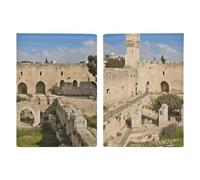 Porta passaporto da viaggio Israel at the Tower of David con slot per carte di credito e carta d'imbarco, porta passaporti, carte di credito