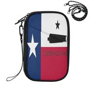 Porta passaporto da viaggio per viaggio Texas Flag Come and Take It