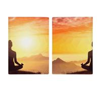 Porta passaporto da viaggio, per yoga, meditazione, con scomparti per carte di credito e carta d'imbarco, organizer per documenti d'identità di famiglia (20 x 13 cm)
