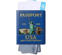 Porta passaporto da viaggio, resistente ai, design sottile e pratico, protettiva compatta per uomini, donne, familiari, amici, papà, mamma, figlio, figlia, marito, Multicolore, 12x10cm