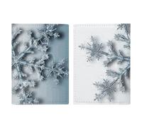 Porta passaporto da viaggio trasparente con fiocco di neve con scomparti per carte di credito e carta d'imbarco, porta passaporti, carte di credito