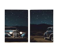 Porta passaporto da viaggio ultra sottile in pelle PU per auto sotto la notte, organizer compatto premium internazionale per passaporto statunitense per donne e uomini