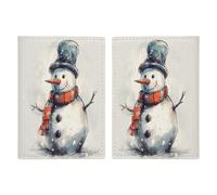 Porta passaporto disegnato a mano con pupazzo di neve ultra sottile in pelle PU organizer per documenti da viaggio compatto premium internazionale per passaporto americano copertura per donne uomini