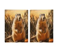 Porta passaporto disegnato a mano Marmotta Ultra Sottile PU Pelle Organizzatore Documenti da Viaggio Compatto Premium Internazionale US Protezione Passaporto Cover per Donne Uomini