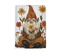 Porta passaporto e biglietti, portafoglio da viaggio, Gnomo seduto su floreale