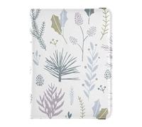 Porta passaporto e carta di vaccino moderno con motivo floreale selvatico neutro combinato con slot per carte di vaccino uomo donna portafoglio da viaggio portadocumenti da viaggio, Wild Floral Neutro