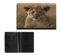 Porta passaporto Elegance The Waiting Cub stampa passaporto custodia sottile viaggio passaporto portafoglio per donne uomini, stile, taglia unica, protezione passaporto