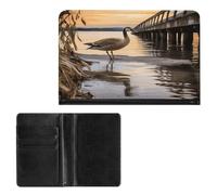 Porta passaporto Elegance Wild Goose by The Bridge stampa passaporto custodia sottile viaggio passaporto portafoglio per donne uomini, stile, taglia unica, protezione passaporto