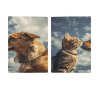 Porta passaporto faccia a faccia per cani e gatti, ultra sottile, in pelle PU, organizer per documenti da viaggio, compatto, premium internazionale, per donne e uomini