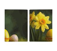 Porta passaporto giallo con fiore e uova, custodia protettiva per carta d'identità, porta passaporti, portafoglio da viaggio, per donne e uomini