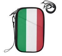 porta passaporto impermeabile per viaggio Bandiera Nazionale d'Italia | Portadocumenti di viaggio Organizer Protector Viaggio Passaporto Portafoglio con Vaccinazione Card Slot per le donne