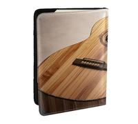 Porta passaporto in legno per chitarra, per viaggi, RFID, custodia per passaporto, portafoglio in pelle PU, custodia per passaporto carino per donne e uomini