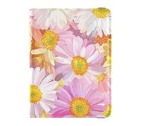 Porta passaporto in pelle giallo pesca romantico margherita custodia vaccino protezione porta passaporto impermeabile, Giallo pesca romantico Daisy, 1 size