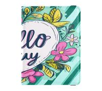 Porta passaporto in pelle leggero portafoglio per passaporto per donne e uomini carino libro passaporto viaggio San Valentino fiori amore ciao, San Valentino fiori Love Hello, 1 size, Casual
