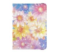 Porta passaporto in pelle per la festa dei genitori con bellissimi fiori per viaggi Documenti di viaggio Organizer Protector Porta passaporto Combo con slot per carte di vaccino per gli uomini