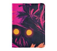 Porta passaporto in pelle personalizzabile con teschio spaventapasseri felice Halloween portafoglio porta passaporto badge ID vaccino porta carte portafoglio ultra sottile, Teschio Spaventapasseri