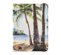 Porta passaporto in pelle personalizzabile The Coconut Grove e Sandy Beach, organizer per documenti di viaggio, porta badge identificativo, porta carte di vaccino, portafoglio leggero, Il boschetto di