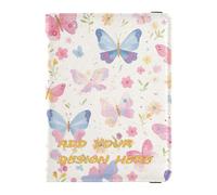 Porta passaporto in pelle personalizzato e vaccino Combo Bella farfalle documenti di viaggio personali Organizer Protector custodia per passaporto ultra sottile, belle farfalle, bellissime farfalle