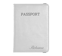 Porta passaporto in pelle personalizzato Portafoglio leggero personalizzato Combo per donne e uomini Badge ID Vaccino Card Holder Wallet Travel Essentials Giallo, Gainsboro, 1 size, Moderno/adattabile