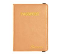 Porta passaporto in pelle personalizzato Portafoglio leggero personalizzato Combo per donne e uomini Badge ID Vaccino Card Holder Wallet Travel Essentials Giallo, Marrone sabbia, 1 size,
