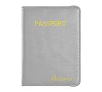 Porta passaporto in pelle personalizzato Portafoglio leggero personalizzato Combo per donne e uomini Badge ID Vaccino Card Holder Wallet Travel Essentials Giallo, Grigio scuro., 1 size,